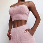 Summer Women's Casual Plush Two-Piece Set
